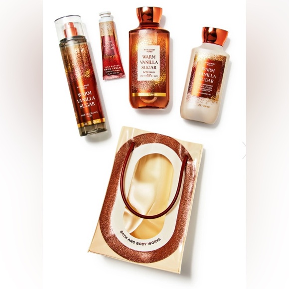 🆕🍨 BATH & BODY WORKS “WARM VANILLA SUGAR” GIFT SET. BRAND NEW ALL FULL SIZE! - Picture 1 of 4